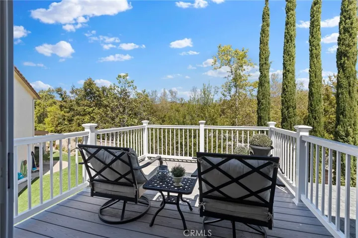 Private balcony located off the master bedroom.