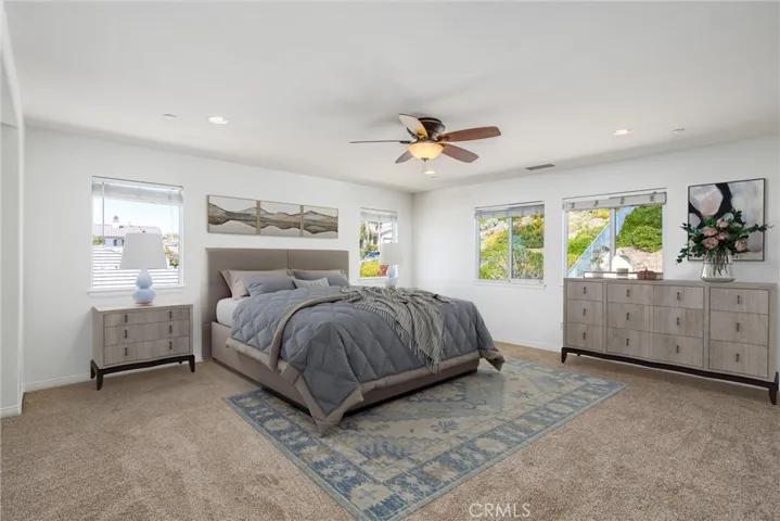 master bedroom with virtual staging