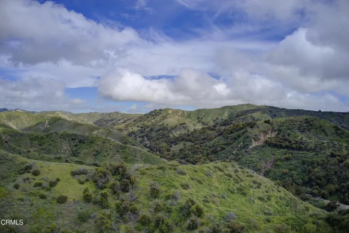 Arial view behind property