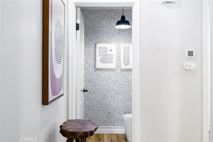 Entry to downstairs powder room