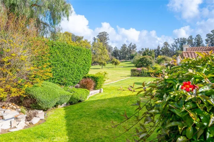 View towards golf course from backyard