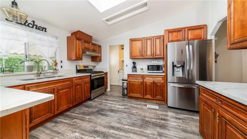 Entering the kitchen, you'll be amazed with all the cabinetry space.
