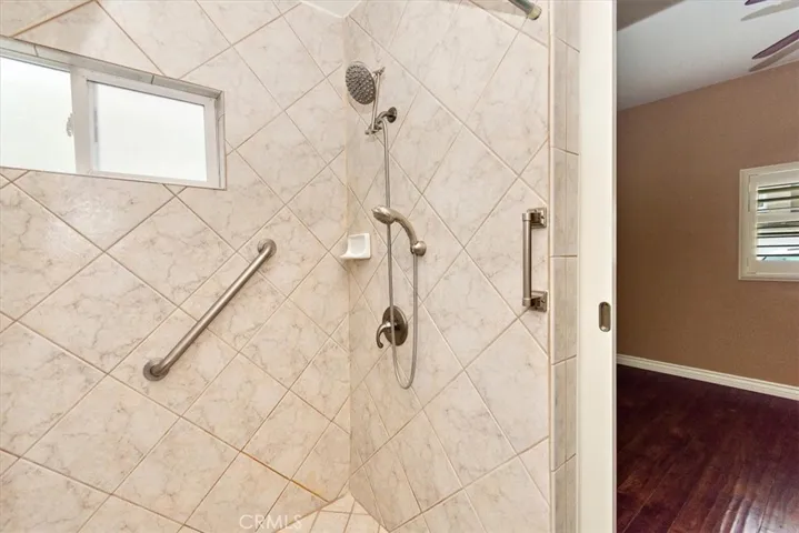 Roll in shower.