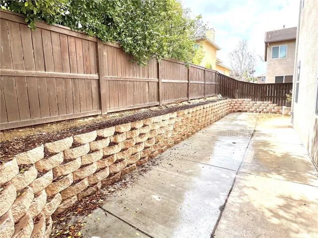 side view of backyard