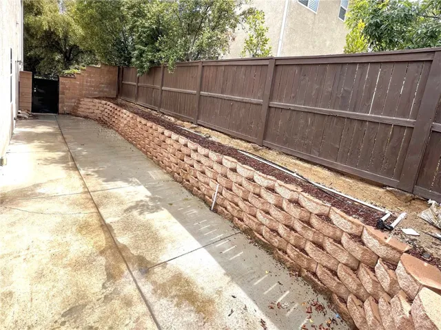 side of backyard