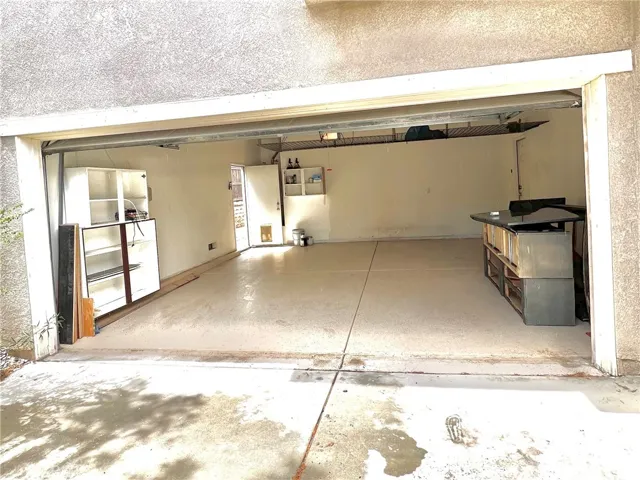 view of 2 car garage