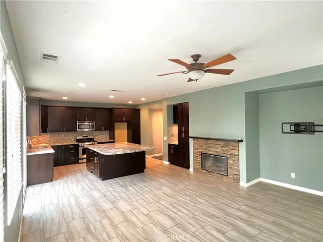 view of back family room and kitchen