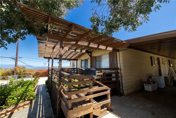 Patio and garden area.