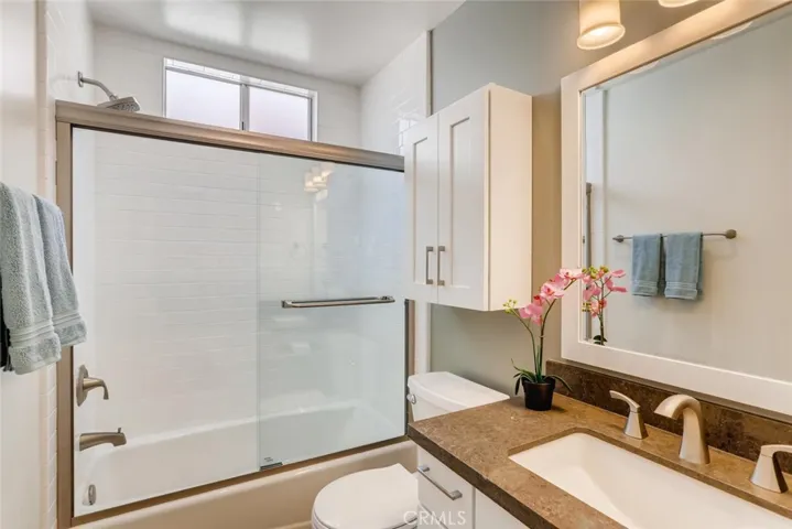 Full remodeled bathroom.