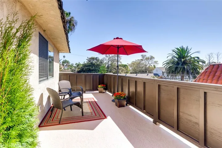 Large sunny deck.