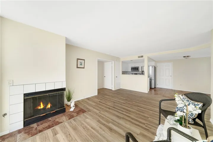 Cozy fireplace