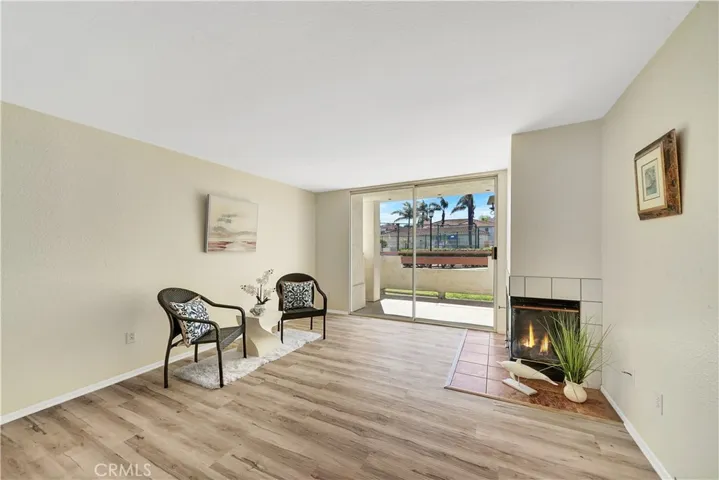 Living area with patio