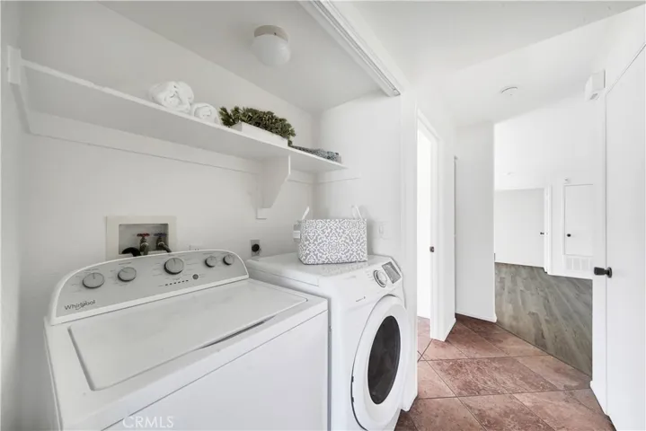 Hallway laundry area