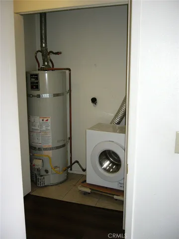 Private laundry area.  Perfect for stackable washer / dryer