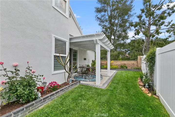 Grass area with patio