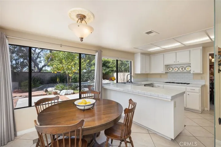 Breakfast nook and kitchen.