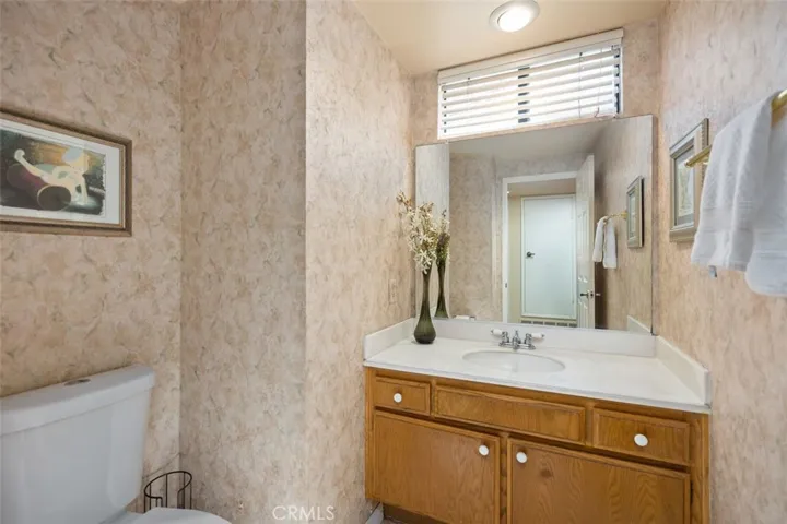 Downstairs powder room.