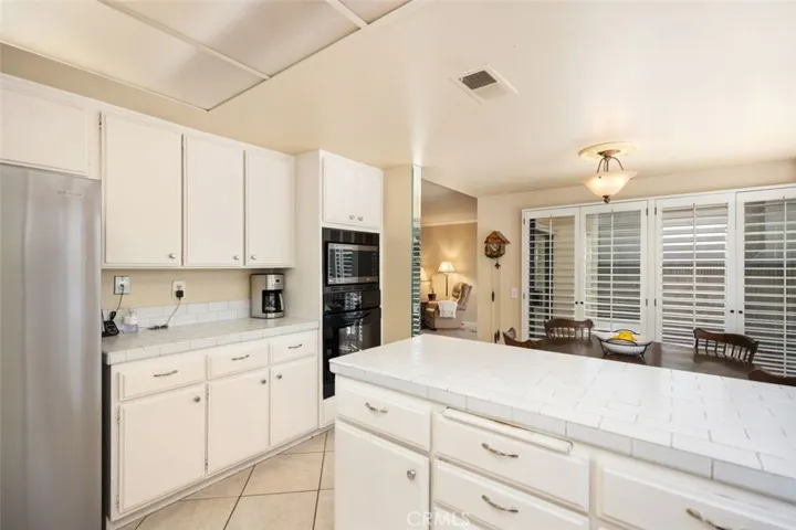 Wraparound kitchen.