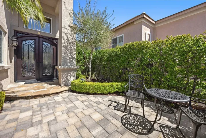 Gated Paver Courtyard Entry