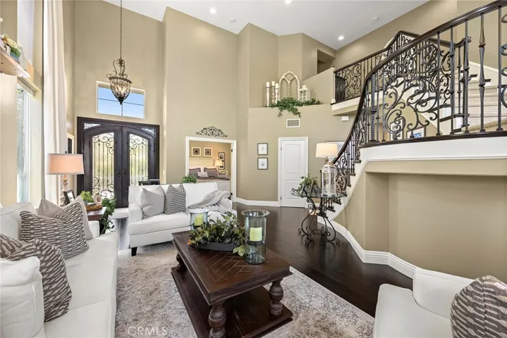 Wrought Iron Doors complement this gorgeous Wrought Iron Staircase