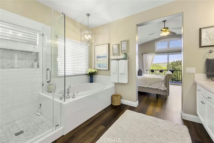 Primary Bathroom and Suite are light and bright