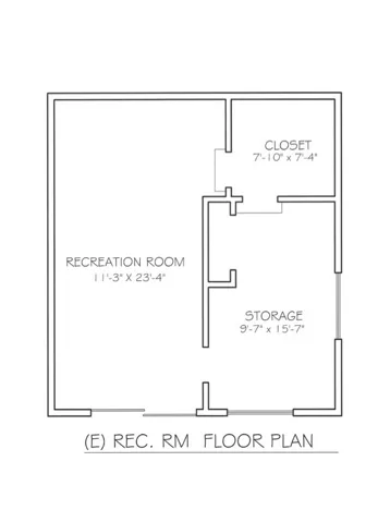 Floor plan for recreation/storage building.