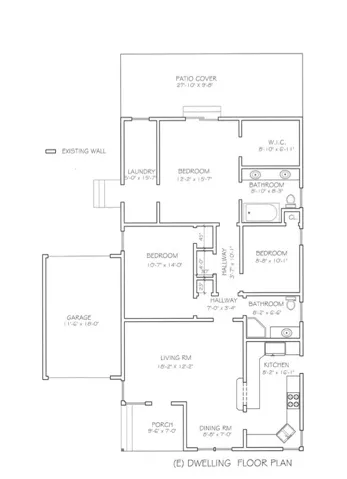 Floor plan for main home.
