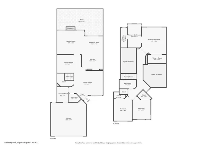 14 Stoney Pointe Floor Plan with Measurements