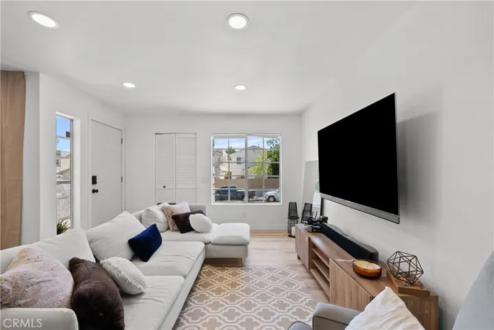 Family room with front door.
