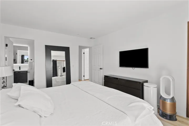 Bedroom with ensuite bathroom.