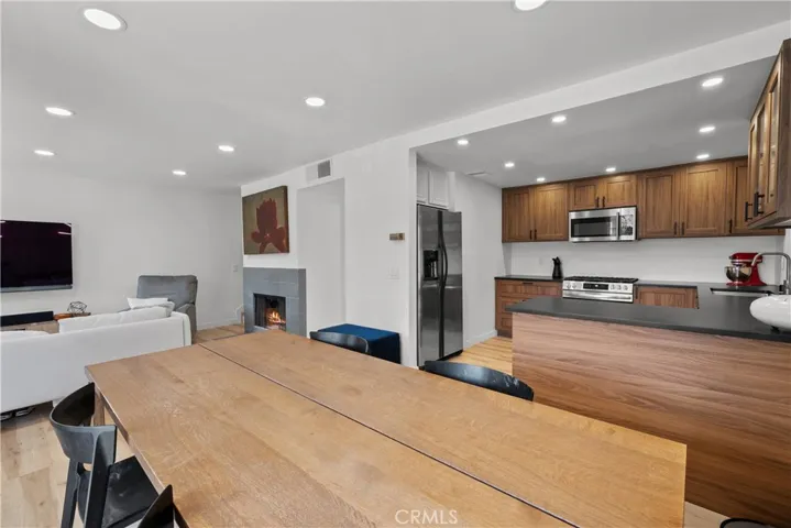 Dining area open to family room.