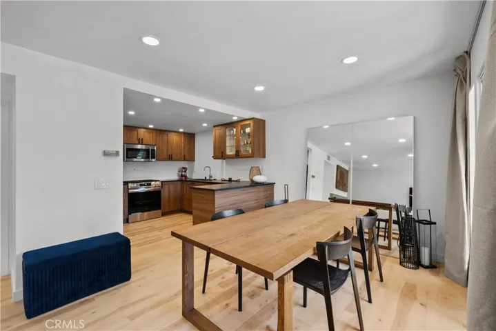 Dining area open to family room.
