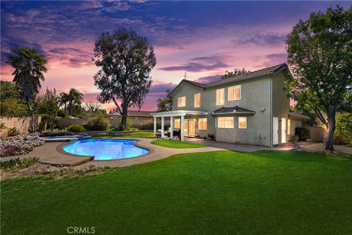 Twilight Back View of Home
