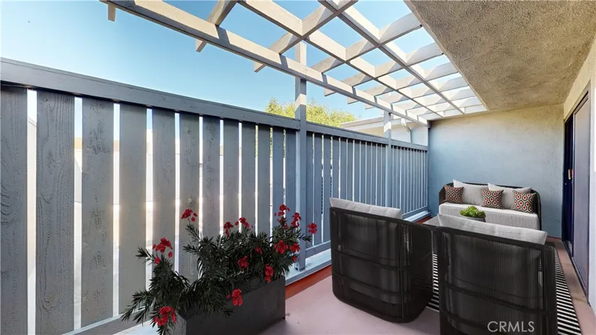 Virtually staged roof top deck
