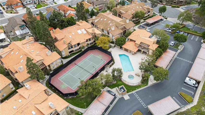 Aerial View of HOA Pool, Tennis & Clubhouse