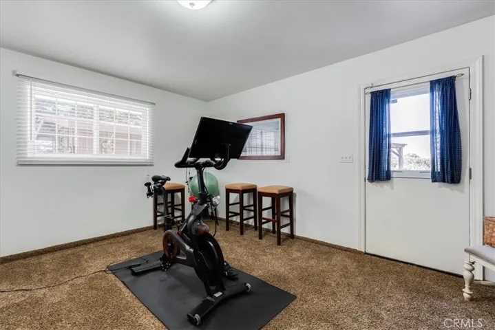 Gym located within garage