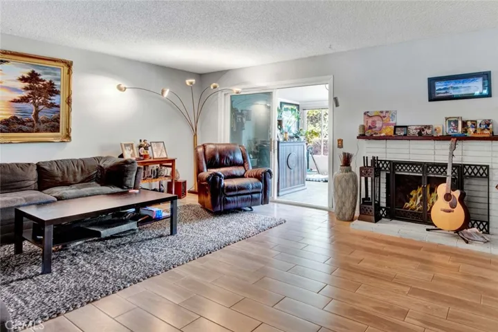 Living Room With Fireplace