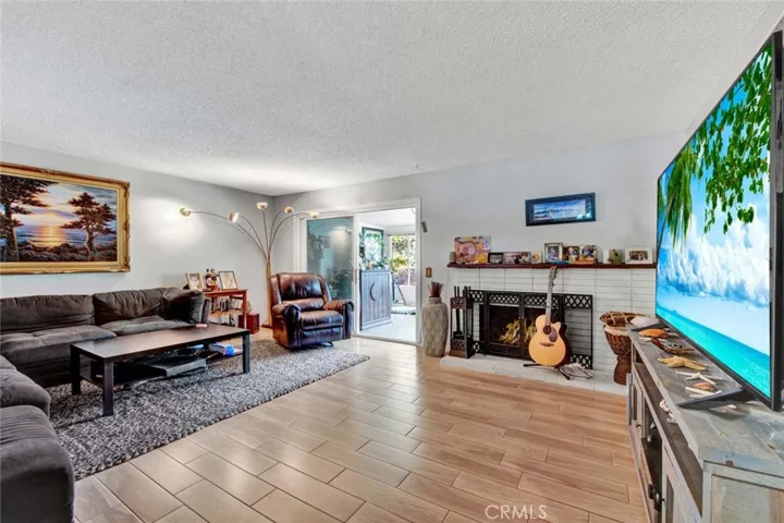 Wood Grain Tile Flooring In Living Room