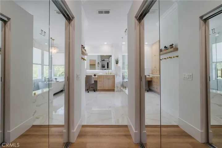 Dual mirrored closets ~