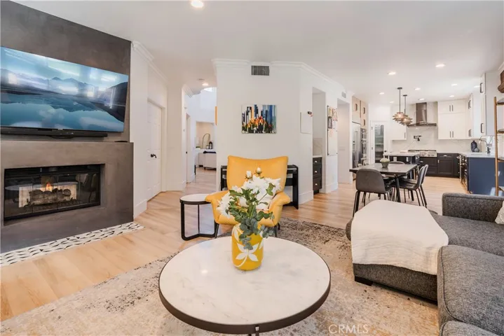 Family room with see through fireplace ~