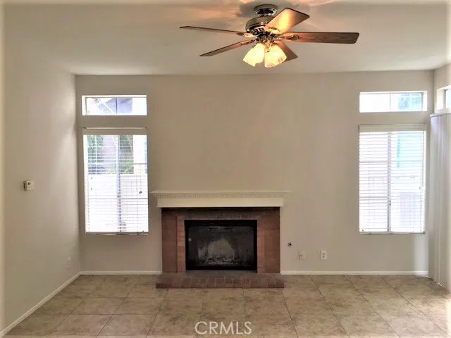 Family room with fireplace