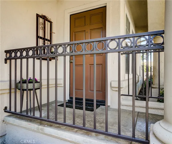 Front, private patio