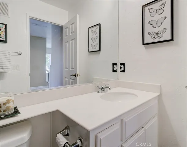 Lots of vanity & cabinet space in secondary bath