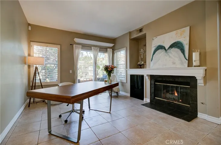 Open floor plan. This can be formal dining room, family room or both!  Love the cozy gas fireplace!