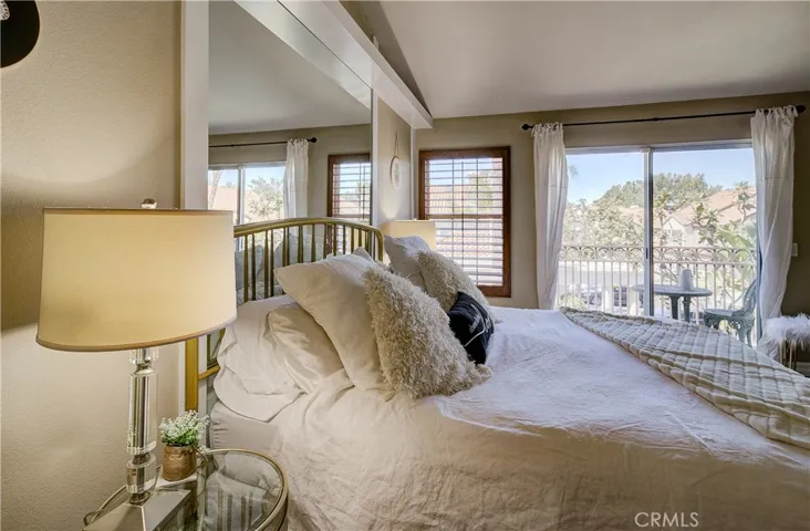 Owner's suite looking onto private balcony