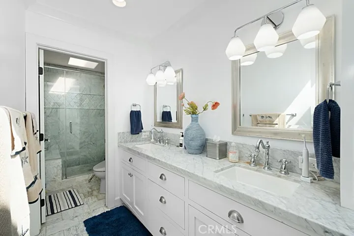  Primary bath with dual sinks.