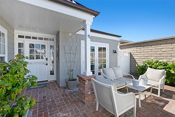 Patio area with seating.