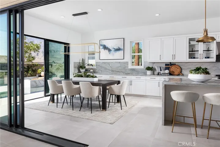 dining area and kitchen