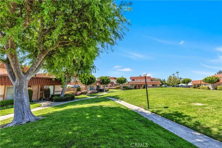 Large grass areas within the community.