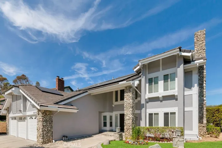 Home front with owned solar panels